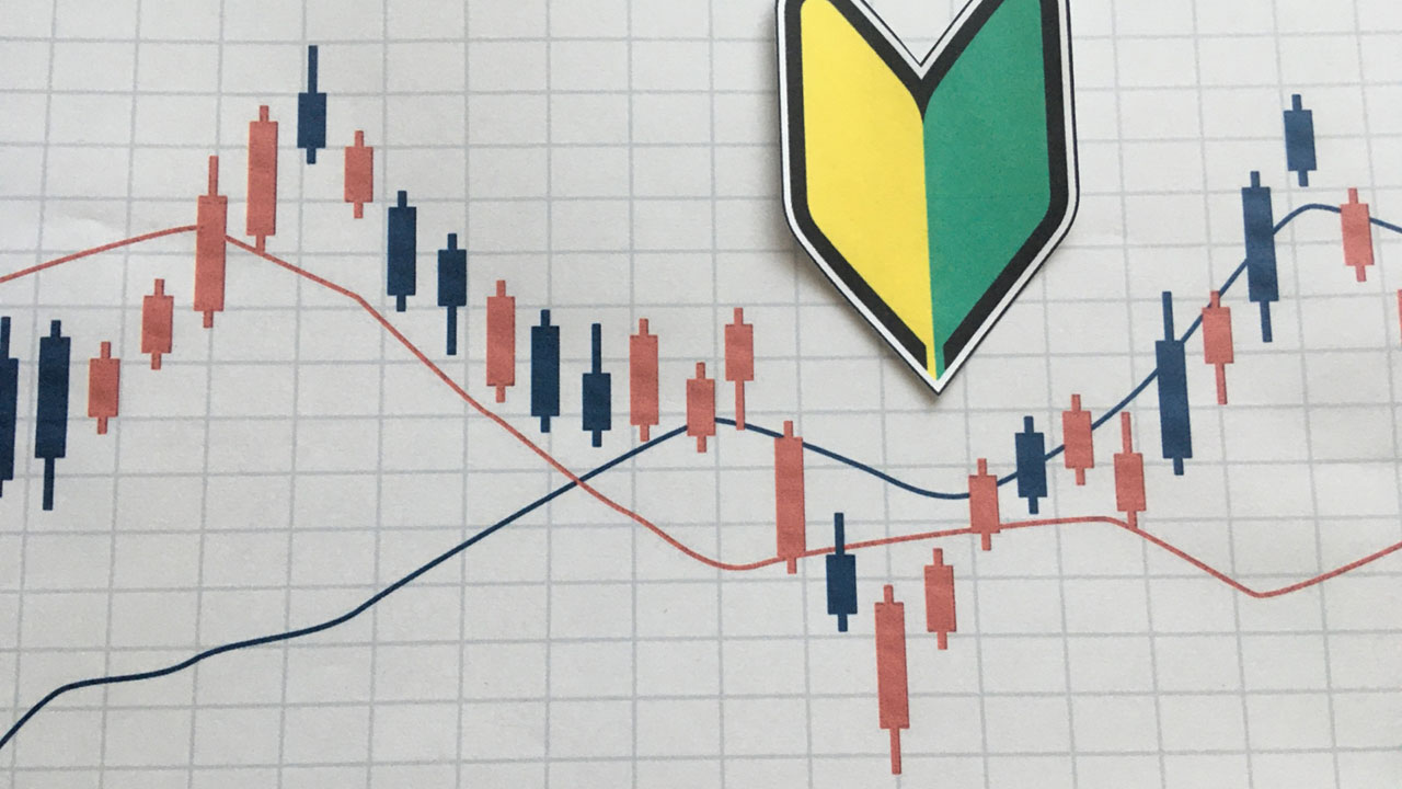 初心者マークと株価チャート